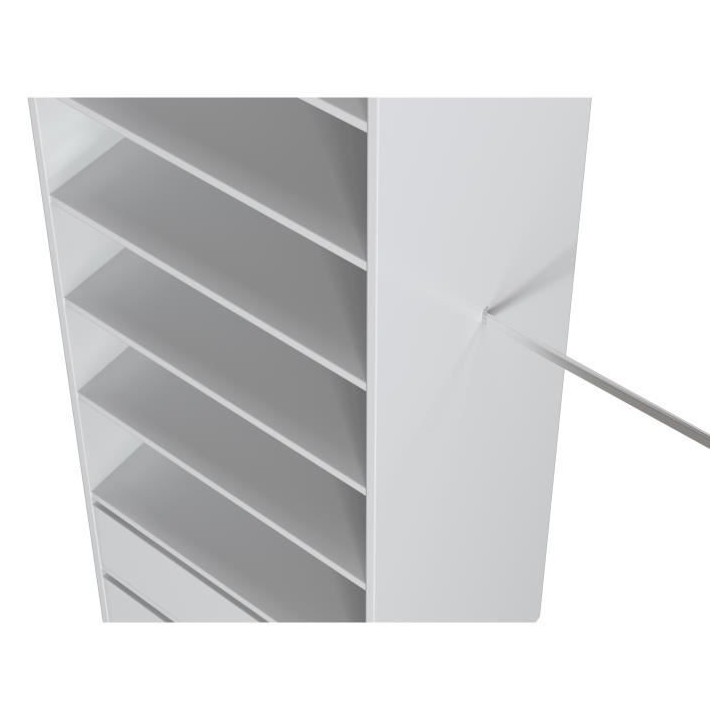 COMBIT Kit Dressing 1 colonne 2 penderies et 2 tiroirs - Blanc - L 117