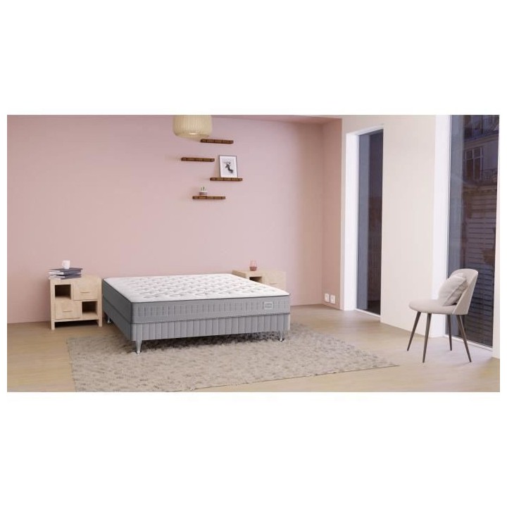 Matelas 160 x 200 cm - Ressorts ensachés - 26 cm - Mi-ferme - SIMMONS