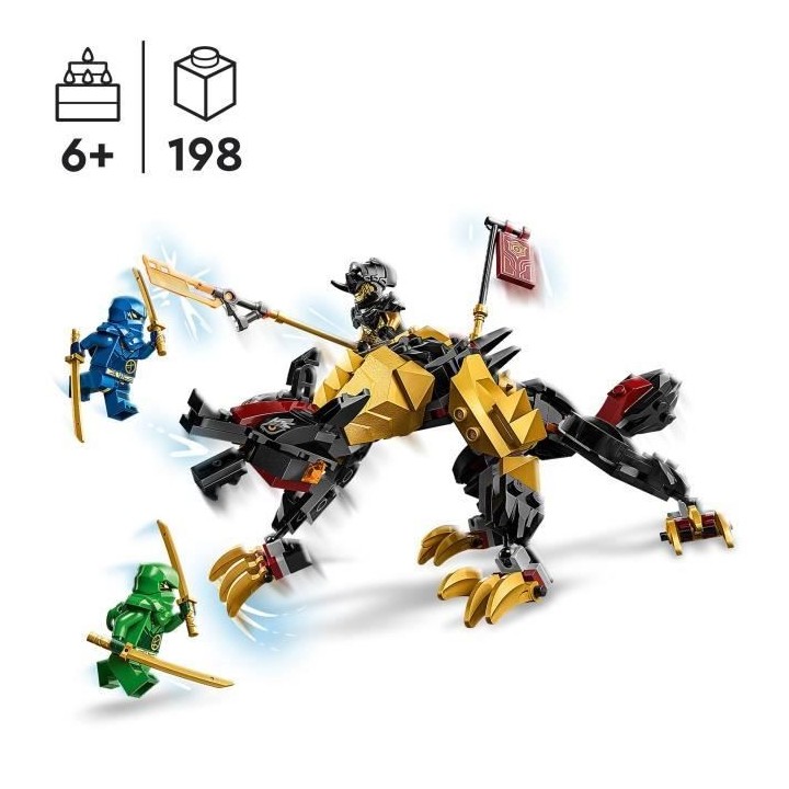 LEGO NINJAGO 71790 Le Chien de Combat Dragon Imperium, Jouet de Ninja