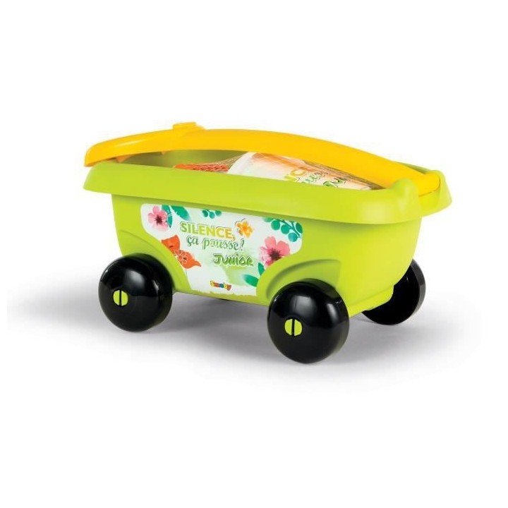 SMOBY - Silence ça Pousse Chariot garni a roulettes + accessoires - F