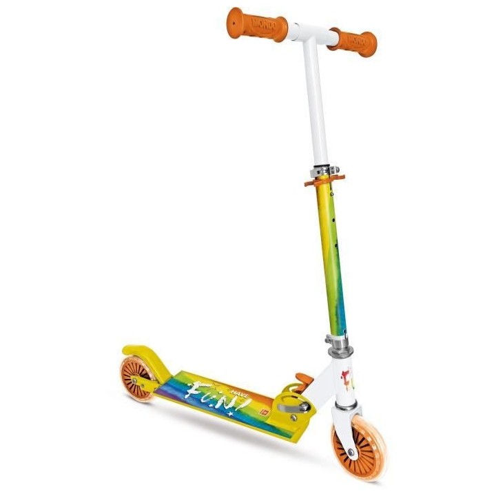 MONDO - Trottinette / Patinette 2 roues pliable - Rainbow - Arc-en-cie