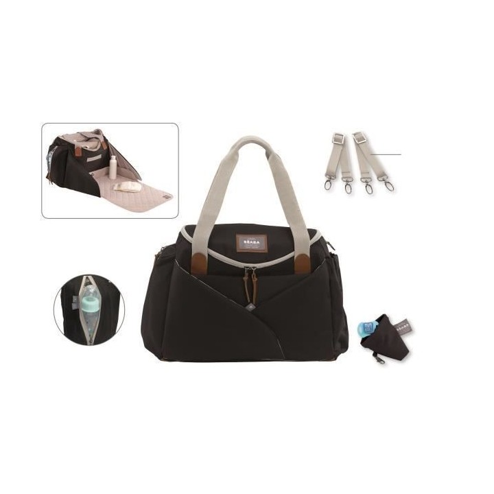 BEABA Sac a langer Sydney II, Modulable, Grande contenance, Rangements