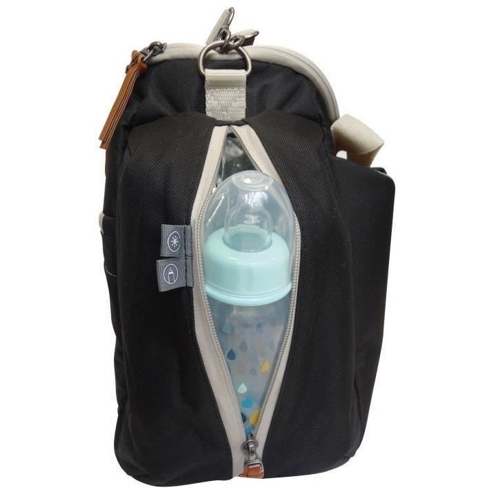BEABA Sac a langer Sydney II, Modulable, Grande contenance, Rangements