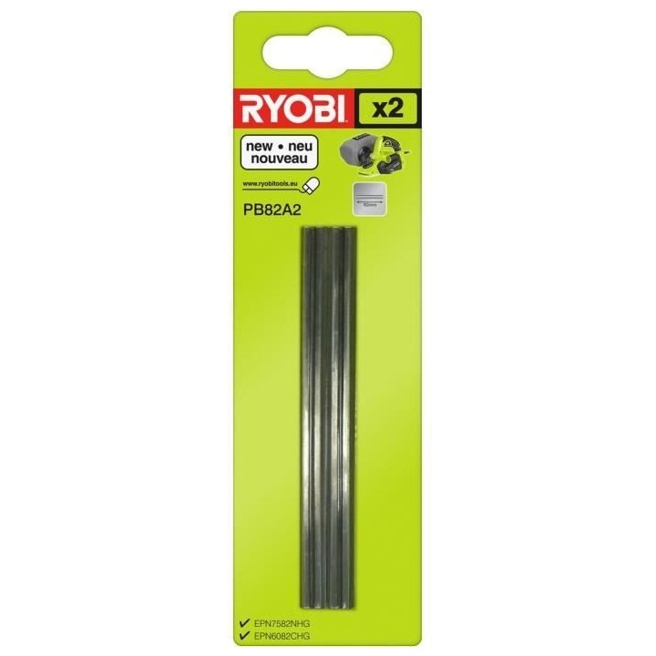 Jeu de 2 fers jetables carbure RYOBI - Largeur 82 mm