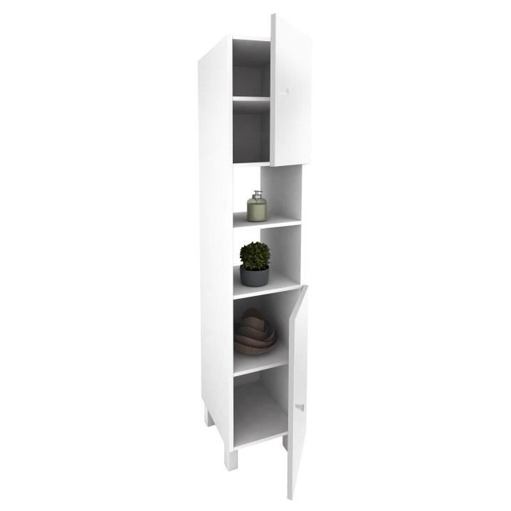 CORAIL Colonne de salle de bain L 30 cm - Blanc brillant