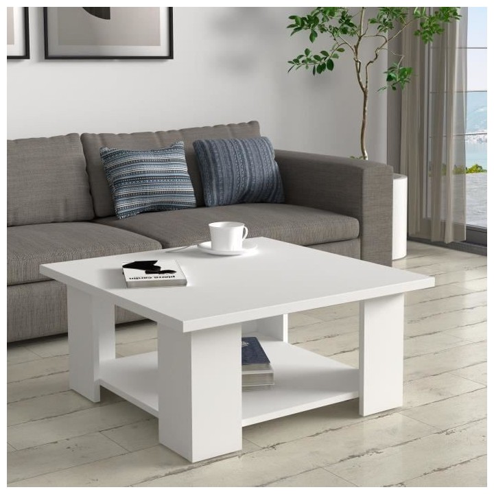 Table basse PILVI - Style contemporain - Particules mélaminé - Déco