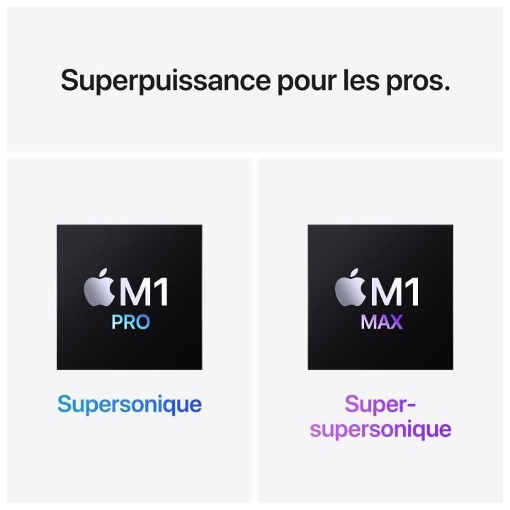 Apple - 16 MacBook Pro (2021) - Puce Apple M1 Pro - RAM 16Go - Stockag