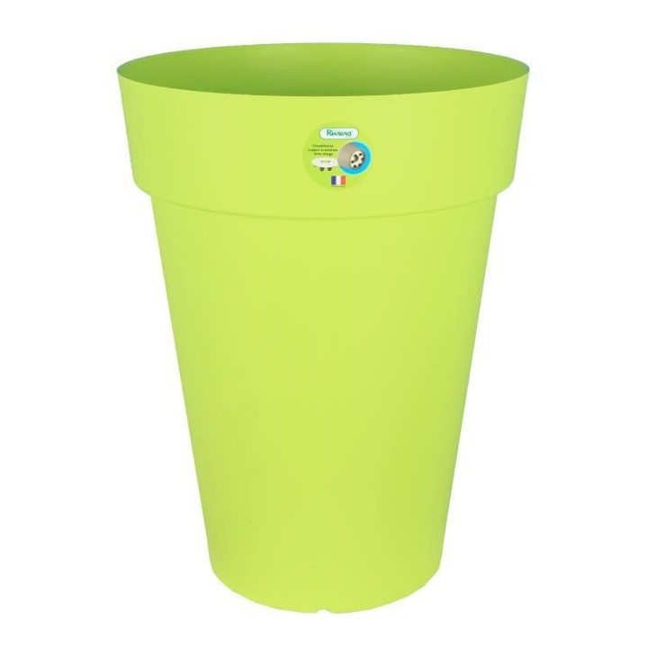 RIVIERA Pot de fleurs Soleilla - Rond - Ø 40 x 53 cm - Vert anis